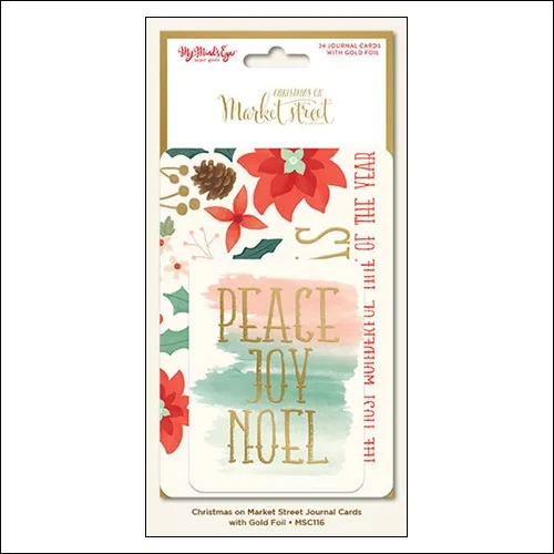 My Minds Eye Journaling Cards Gold Foil Accents Christmas on Market Street Collection by Jen Allyson