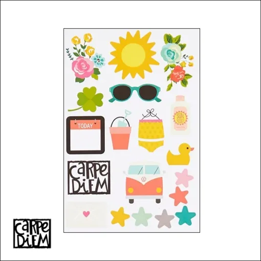 Simple Stories Illustrated Life Stickers Carpe Diem Planner Collection