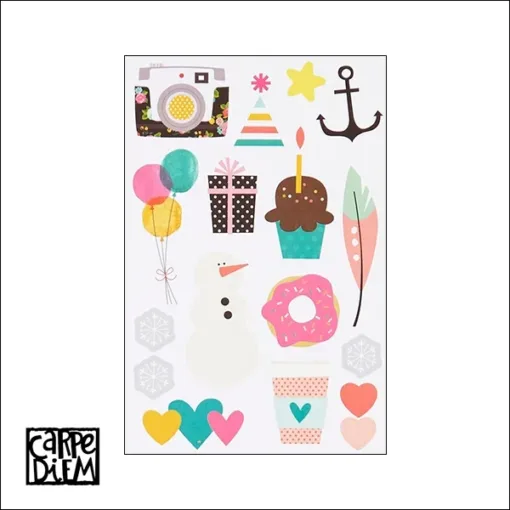 Simple Stories Illustrated Life Stickers Carpe Diem Planner Collection