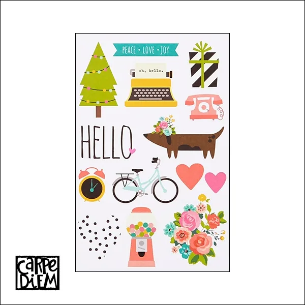 Simple Stories Illustrated Life Stickers Carpe Diem Planner Collection