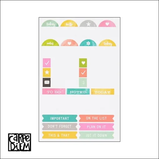 Simple Stories Icon Stickers Carpe Diem Planner Collection