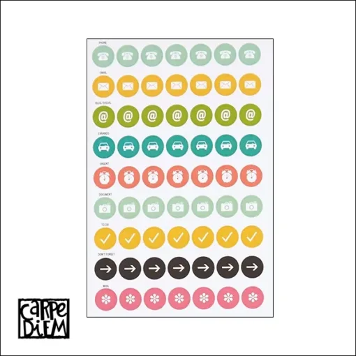 Simple Stories Calendar Stickers Carpe Diem Planner Collection