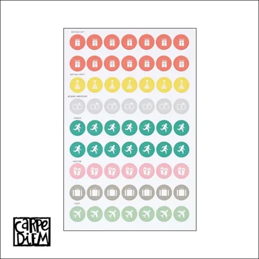 Simple Stories Calendar Stickers Carpe Diem Planner Collection