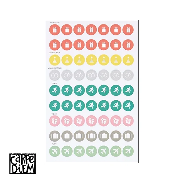 Simple Stories Calendar Stickers Carpe Diem Planner Collection