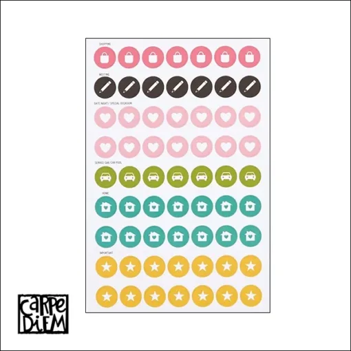 Simple Stories Calendar Stickers Carpe Diem Planner Collection