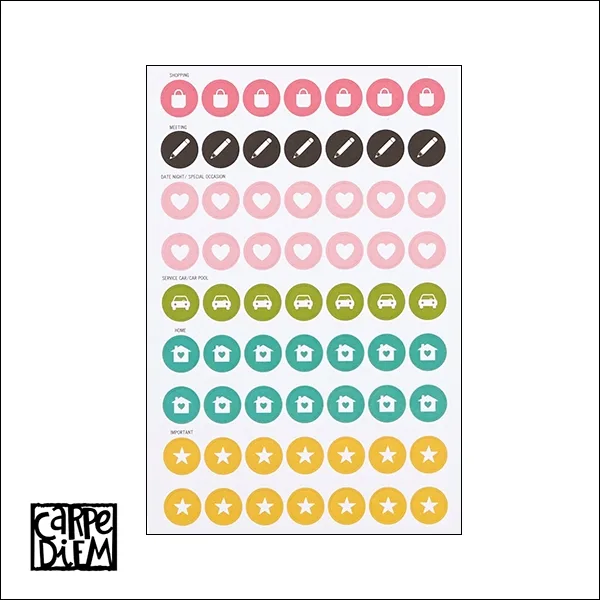 Simple Stories Calendar Stickers Carpe Diem Planner Collection