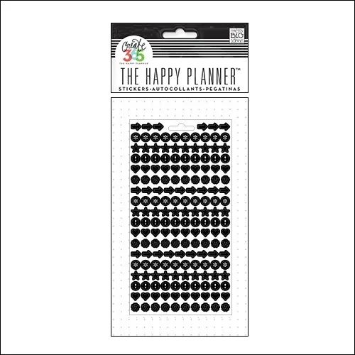Me and My Big Ideas Sticker Sheet Black Dots The Happy Planner Collection