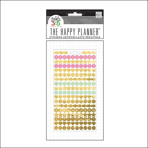 Me and My Big Sticker Sheet Gold Foil Colorful Dots The Happy Planner Collection