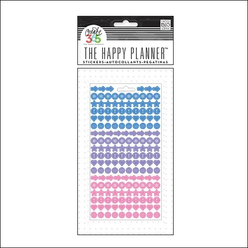 Me and My Big Sticker Sheet Blue, Purple and Pink Colorful Dots The Happy Planner Collection