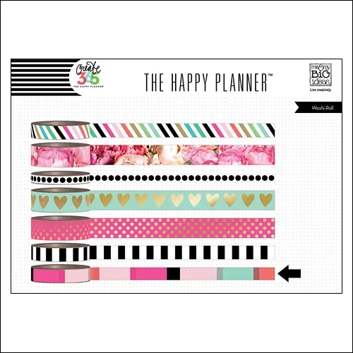 Me and My Big Washi Tape Roll Colored Blocks Peony The Happy Planner Collection