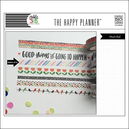 Me and My Big Washi Tape Roll Diagonal Stripes Good Things Are Going To Happen The Happy Planner Collection