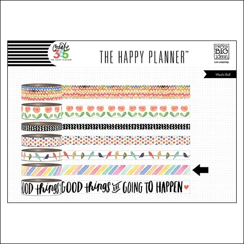 Me and My Big Washi Tape Roll Diagonal Stripes Good Things Are Going To Happen The Happy Planner Collection