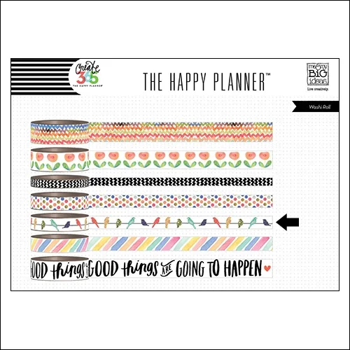 Me and My Big Ideas Washi Tape Roll Birds Good Things Are Going To Happen The Happy Planner Collection