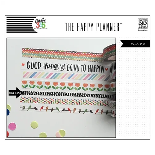 Me and My Big Washi Tape Roll Black Zig Zag Good Things Are Going To Happen The Happy Planner Collection