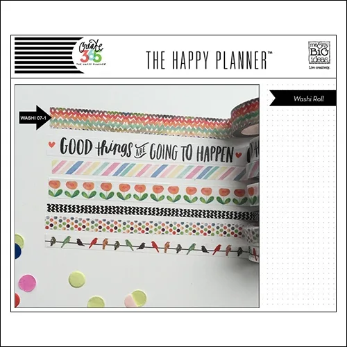Me and My Big Washi Tape Roll Colorful Zig Zag Good Things Are Going To Happen The Happy Planner Collection