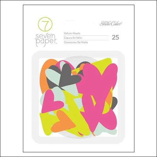 Studio Calico Vellum Hearts Seven Paper Baxter Collection