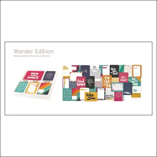 American Crafts Project Life 3x4 inches Core Kit Cards Set Wander Edition Collection by Christine Herrin