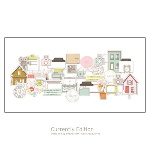 American Crafts Project Life Cardstock Die Cut Shapes Currently Edition by Peppermint Granberg Jones