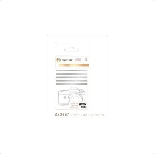 American Crafts Project Life Dividers Instax Mini Golden Edition