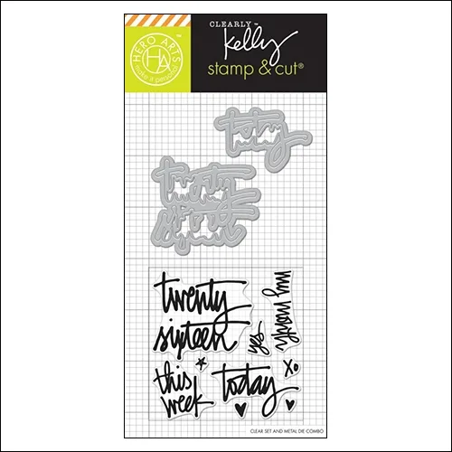 Hero Arts Kellys Twenty Sixteen Stamp and Cut Clearly Kelly Collection by Kelly Purkey