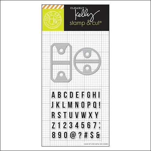 Hero Arts Kellys Alpha Tabs Stamp and Cut Clearly Kelly Collection by Kelly Purkey