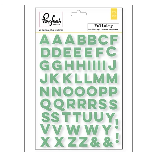 Pinkfresh Studio Vellum Alphabet Sticker Sheets Felicity Collection