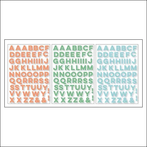 Pinkfresh Studio Vellum Alphabet Sticker Sheets Felicity Collection