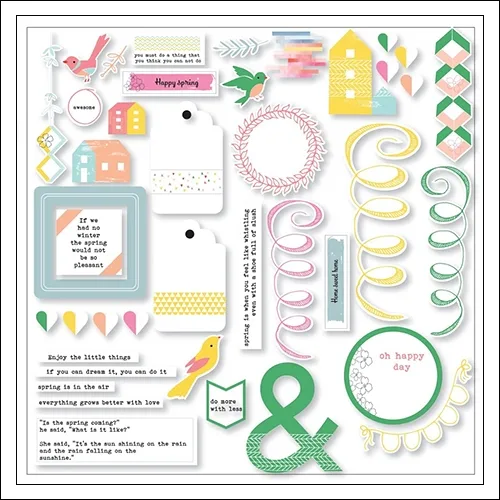 Pinkfresh Studio Cardstock Die Cut Pieces Felicity Collection