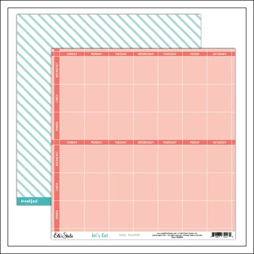 Elles Studio Paper Sheet Meal Planner Lets Eat Collection