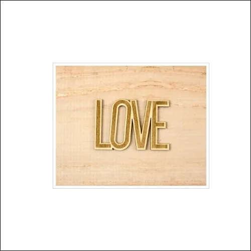 Elles Studio Wood Veneer Word Love