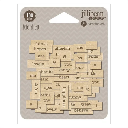 Jillibean Soup Wood Veneer Wordfetti Celebrate