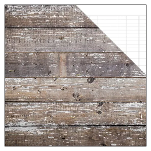 Simple Stories Basics Paper Sheet Cedar White Ledger Snap Basics Collection