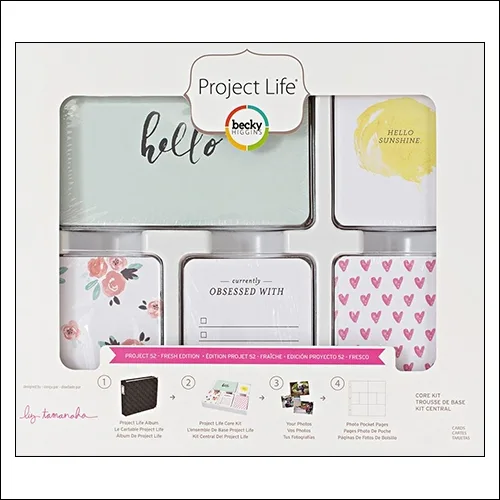 American Crafts Project Life 3 x 4 inch Core Kit Cards Set Project 52 Fresh Edition Collection by Liz Tamanaha