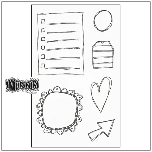 Ranger Dylusions Creative Dyary Sticker Sheet by Dyan Reaveley