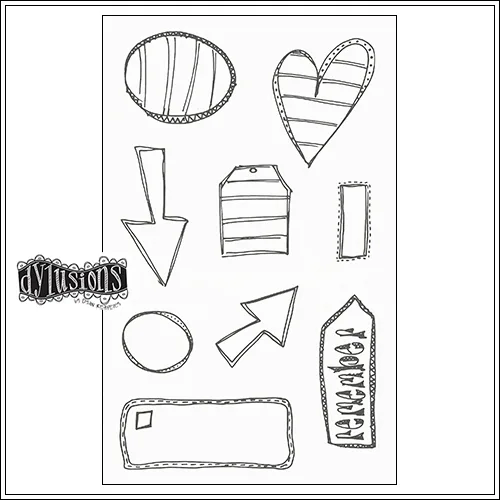 Ranger Dylusions Creative Dyary Sticker Sheet by Dyan Reaveley
