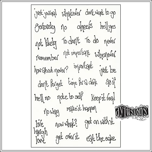 Ranger Dylusions Creative Dyary Clear Sticker Sheet by Dyan Reaveley