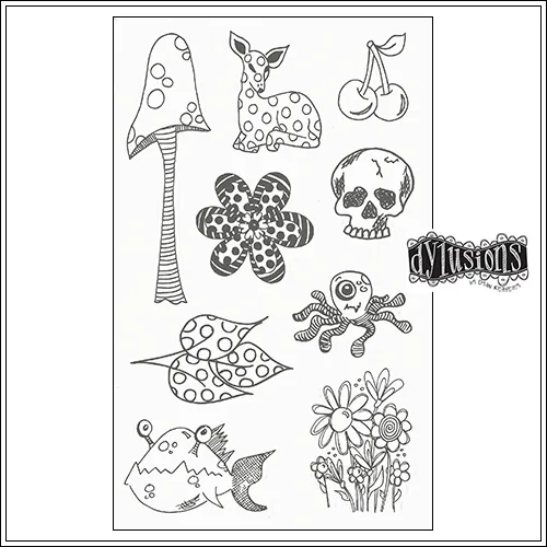 Ranger Dylusions Creative Dyary Sticker Sheet by Dyan Reaveley