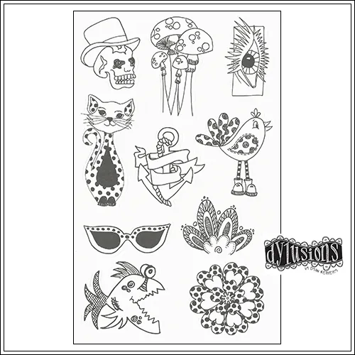 Ranger Dylusions Creative Dyary Sticker Sheet by Dyan Reaveley