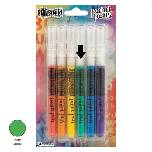 Ranger Dylusions Paint Pen Cut Grass by Dyan Reaveley