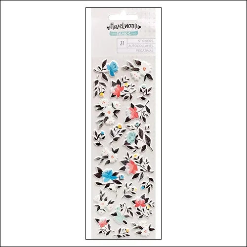 1Canoe2 Floral Puffy Stickers Hazelwood Collection
