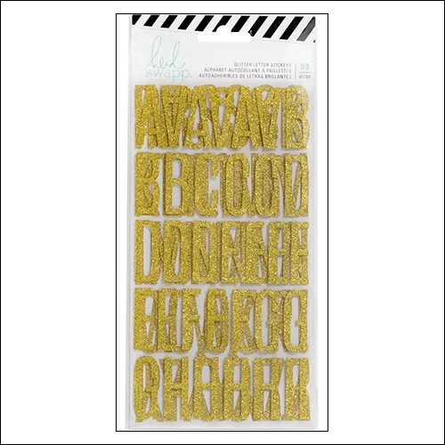 Heidi Swapp Gold Alphabet Glitter Stickers Magnolia Jane Collection