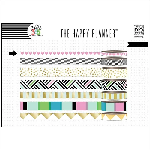 Me and My Big Washi Tape Roll Black and White Create 365 The Happy Planner Collection