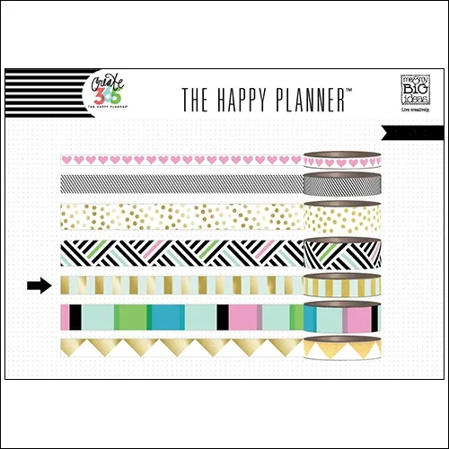 Me and My Big Washi Tape Roll Black and White Create 365 The Happy Planner Collection