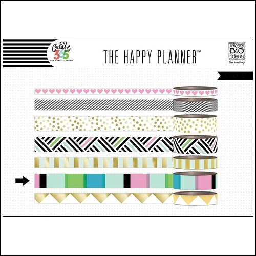 Me and My Big Washi Tape Roll Black and White Create 365 The Happy Planner Collection