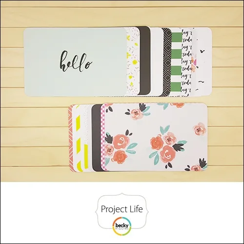American Crafts Project Life 4 x 6 inch Core Kit Cards Set Project 52 Fresh Edition Collection by Liz Tamanaha