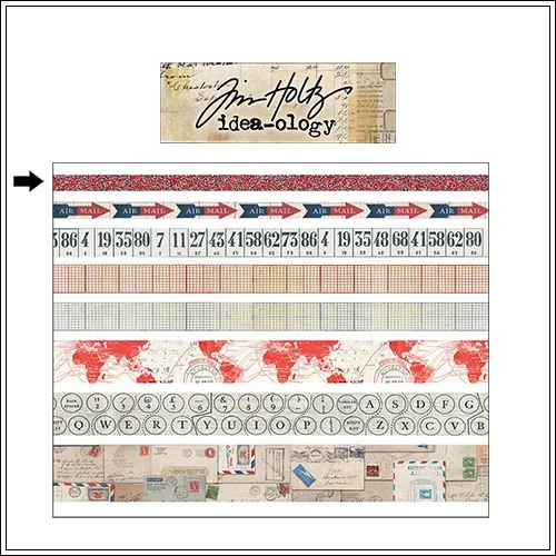 Idea-ology Advantus Design Tape Roll Postal by Tim Holtz