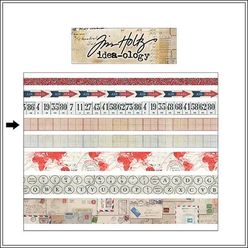 Idea-ology Advantus Design Tape Roll Postal by Tim Holtz