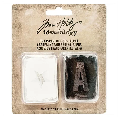 Idea-ology Advantus Transparent Black and White Alphabet, Numbers and Symbol Tiles by Tim Holtz