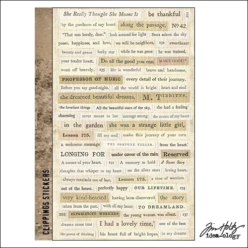 Idea-ology Advantus Clippings Sticker Sheet by Tim Holtz