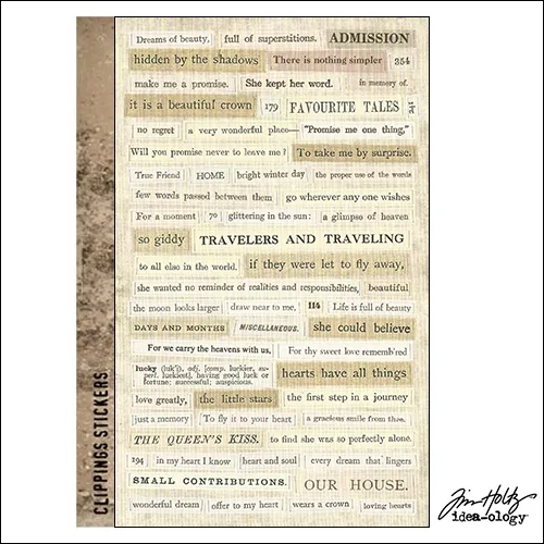 Idea-ology Advantus Clippings Sticker Sheet by Tim Holtz